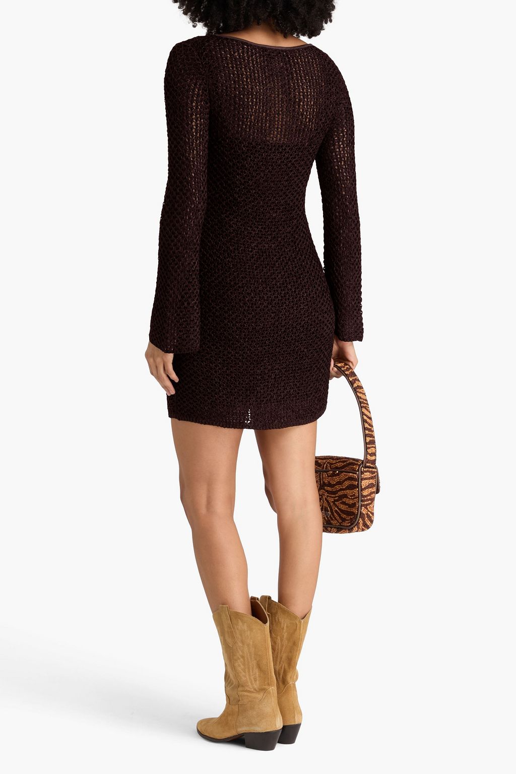 RAG & BONE فستان قصير "إيلا" من النسيج المحبوك بغرزة واسعة