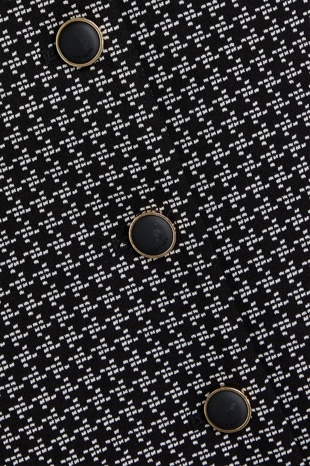 RAG & BONE فستان قصير "إيرينا" من نسيج محبوك بنقشة هاوندز توث