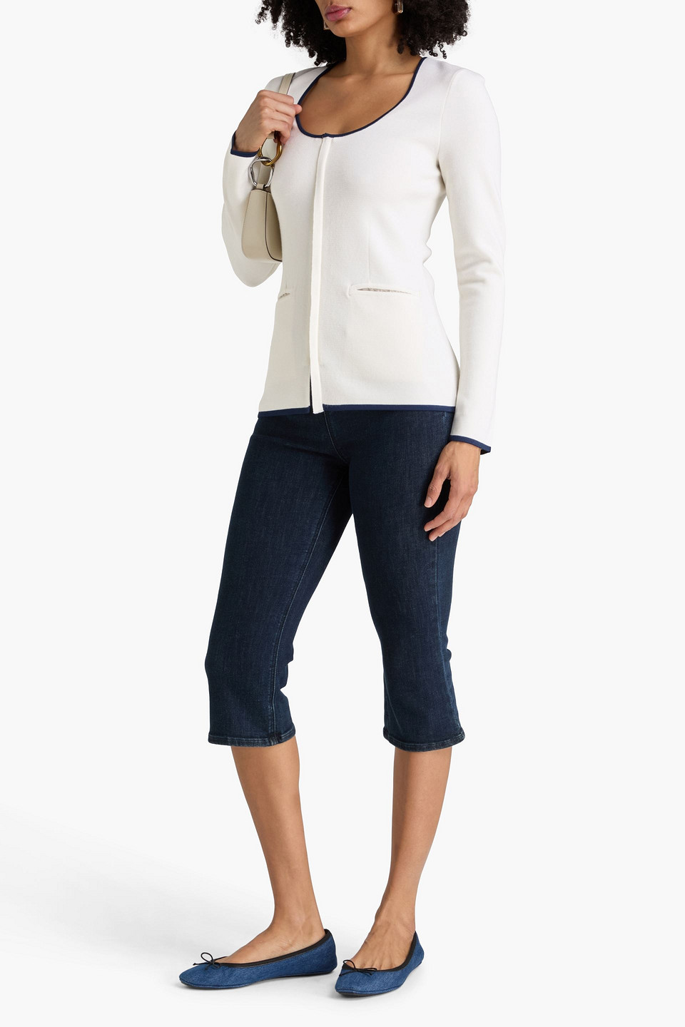  Rag & Bone - Cardigan „ella“ Aus Einer Merinowollmischung - Weiß - S 