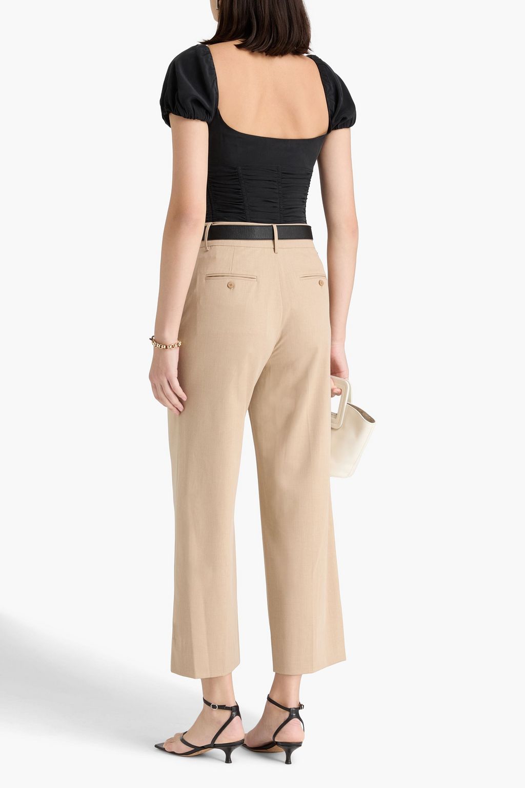 STAUD Elba silk crepe de chine top