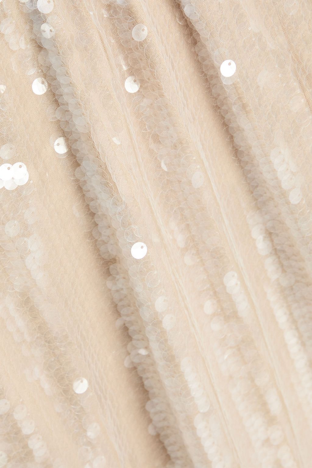 STAUD Casey sequined mesh midi pencil skirt