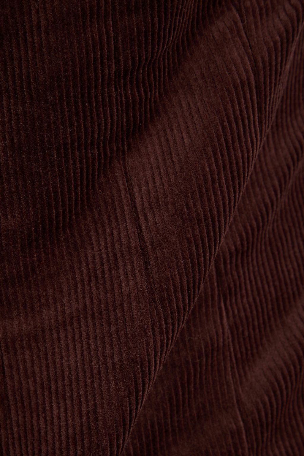 STAUD Strapless cotton-blend velvet top