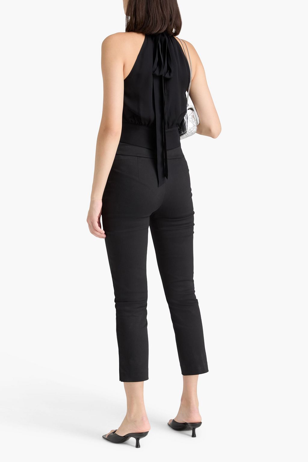 STAUD Hunter cropped cotton-blend twill tapered pants