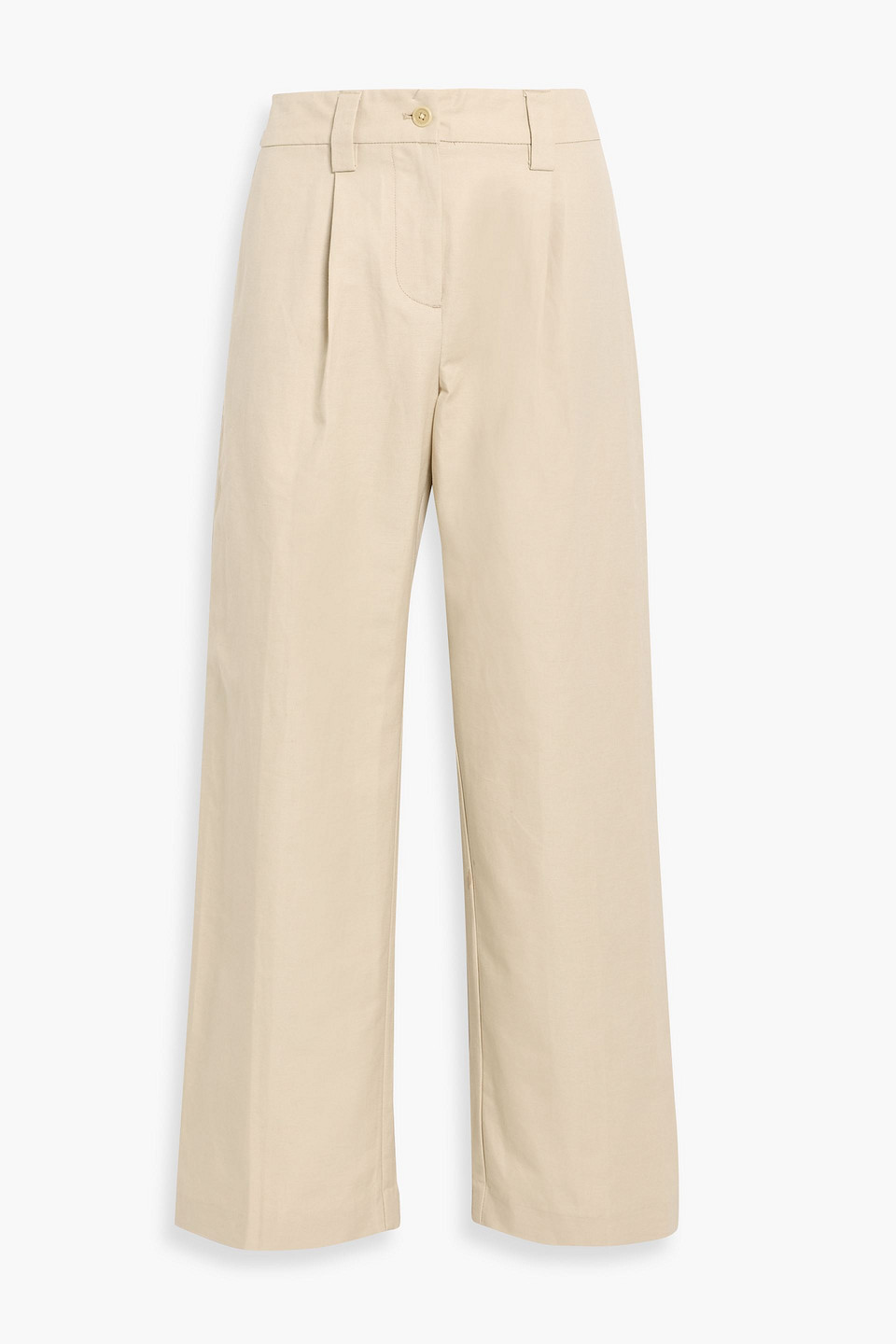 Alex Mill Soho Linen And Cotton-blend Straight-leg Pants In Sand