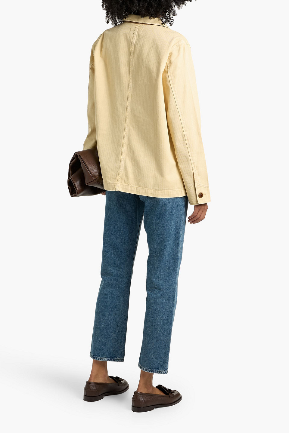 Alex Mill Britt Herringbone Cotton Jacket In Neutral