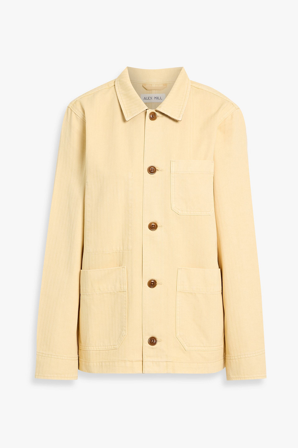 Alex Mill Britt Herringbone Cotton Jacket In Neutral