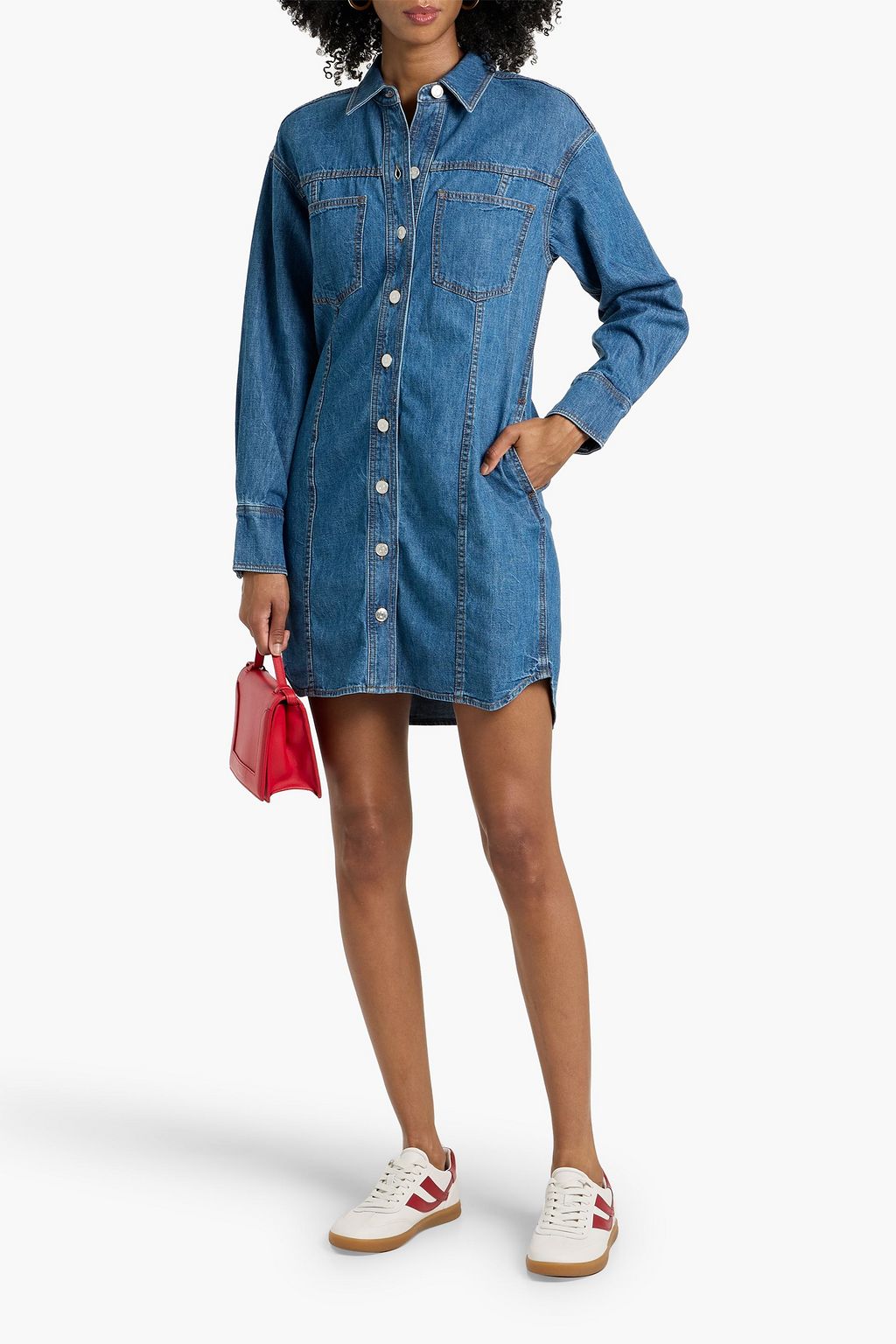 ALEX MILL Marissa denim mini shirt dress