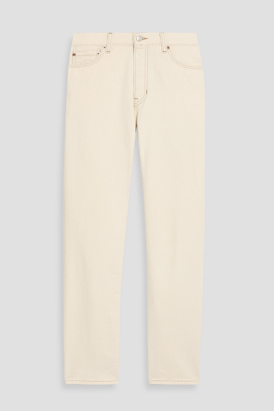 Alex Mill Bev High-rise Straight-leg Jeans In Neutral