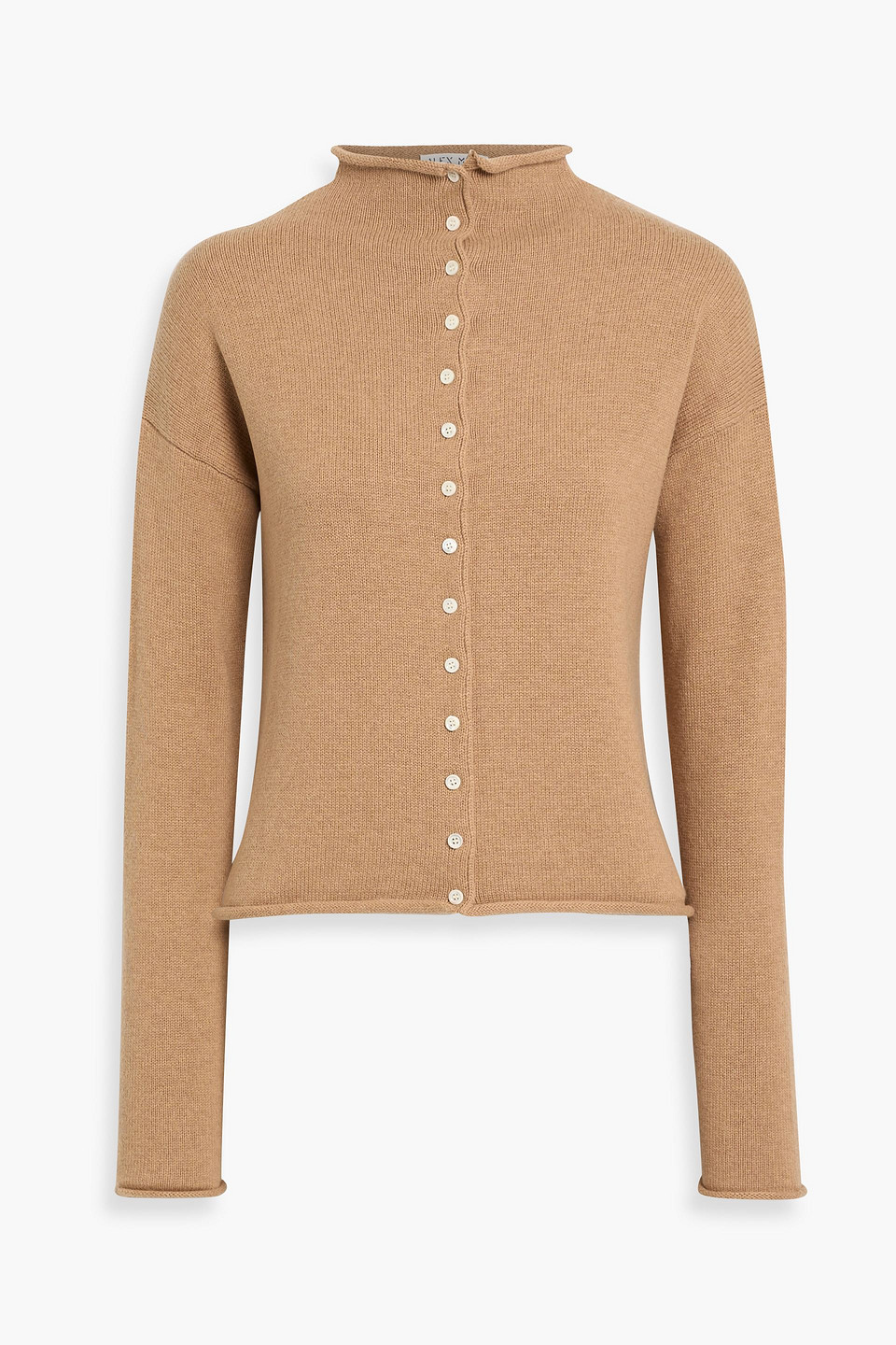 Alex Mill Taylor Cotton And Cashmere-blend Cardigan In Brown