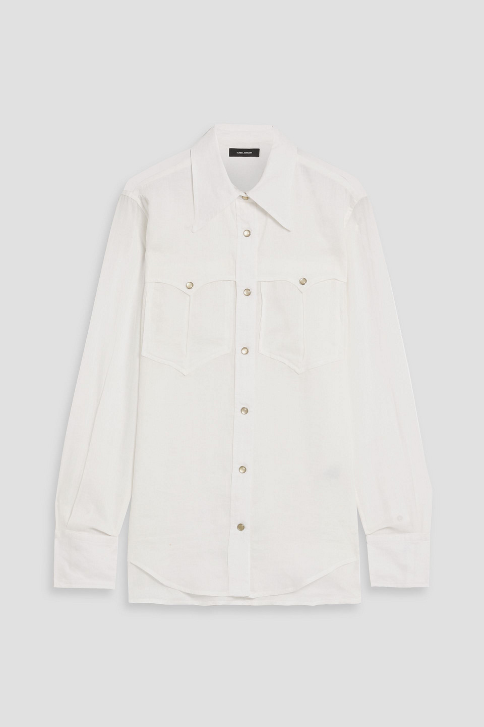 isabel marant - ramie shirt - white - fr 34