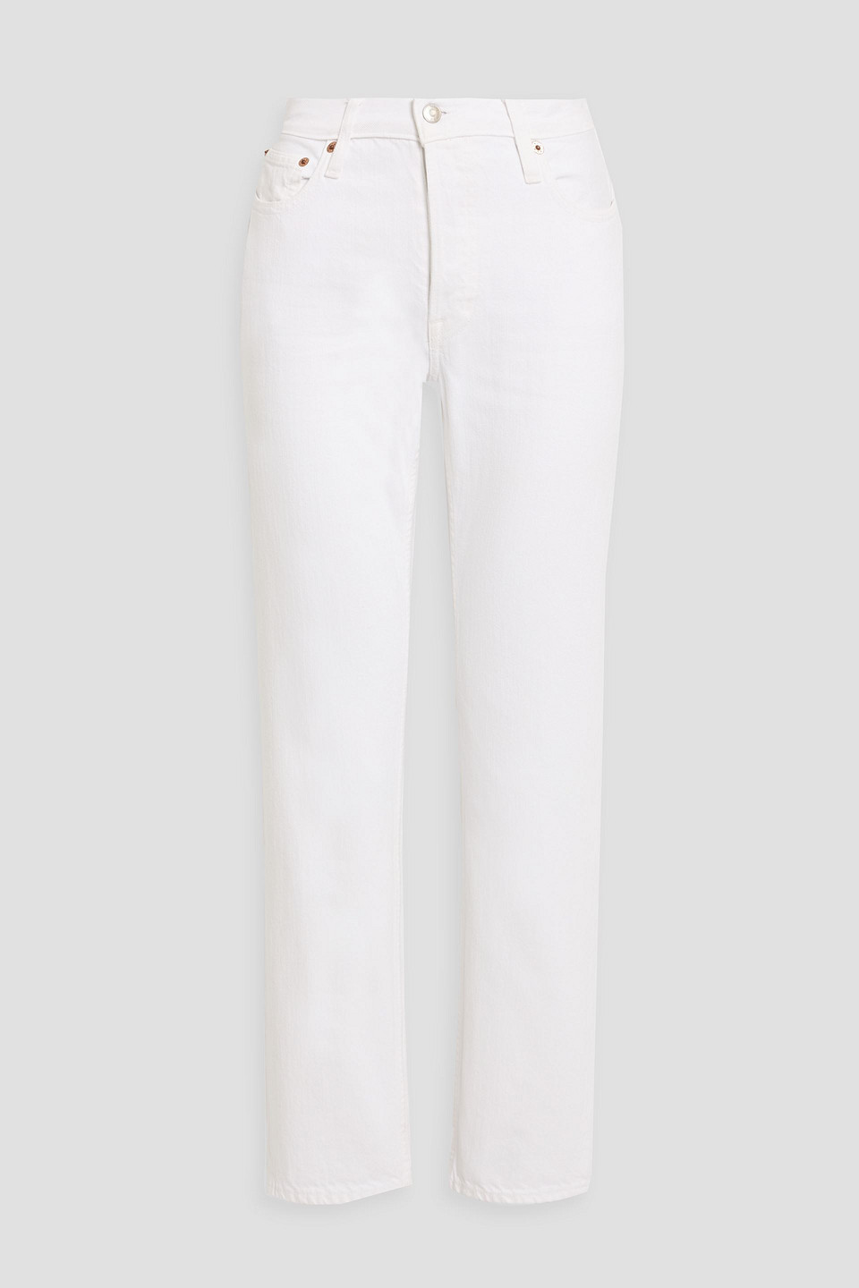 Alex Mill Jane Mid-rise Straight-leg Jeans In White