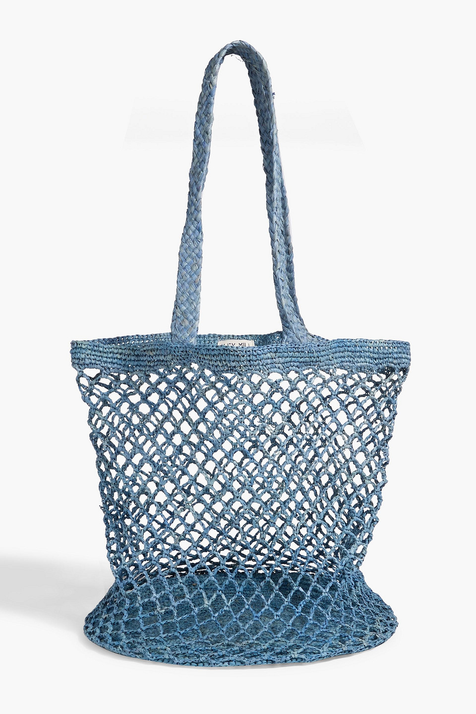 Alex Mill Fisherman Raffia Tote In Blue