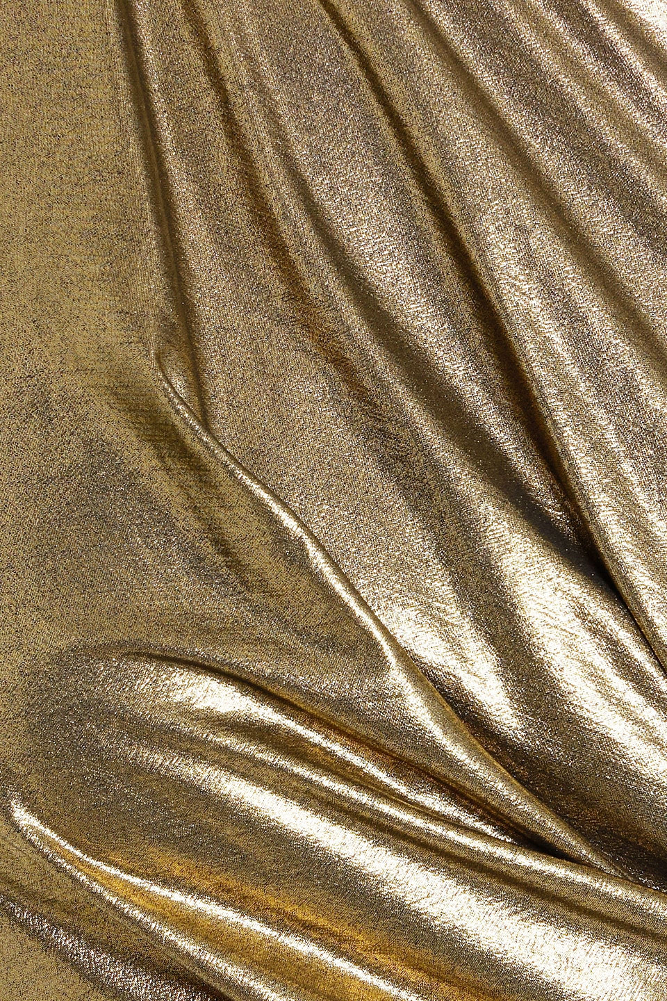 The Sei One-shoulder Cutout Lamã© Gown In Gold