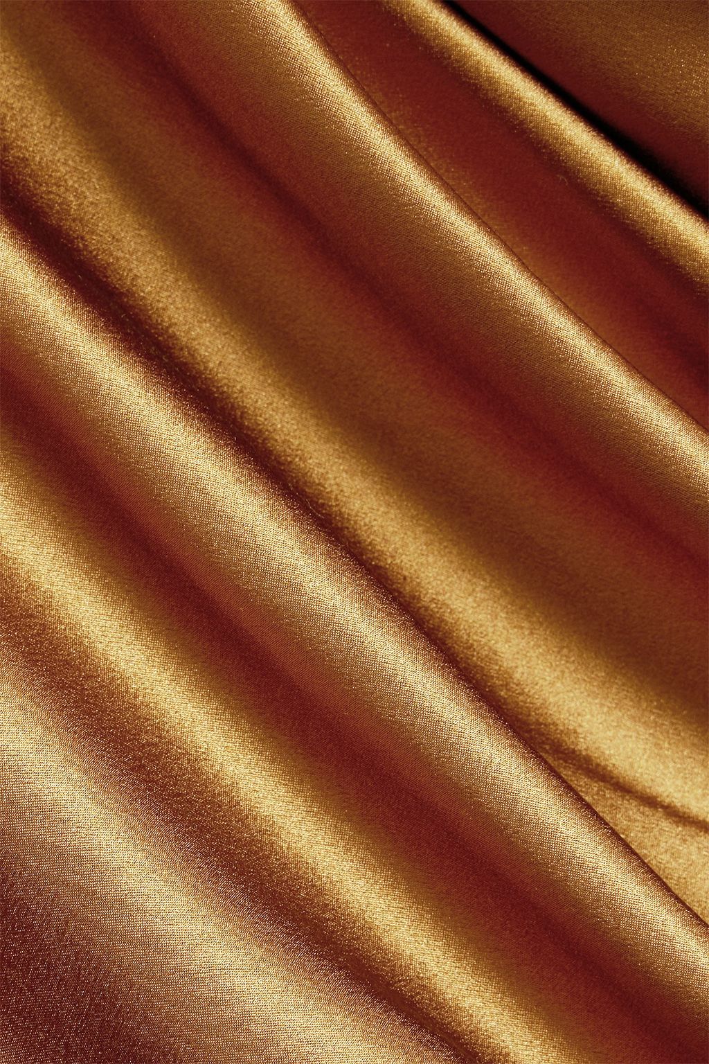 THE SEI One-shoulder draped silk-satin mini dress