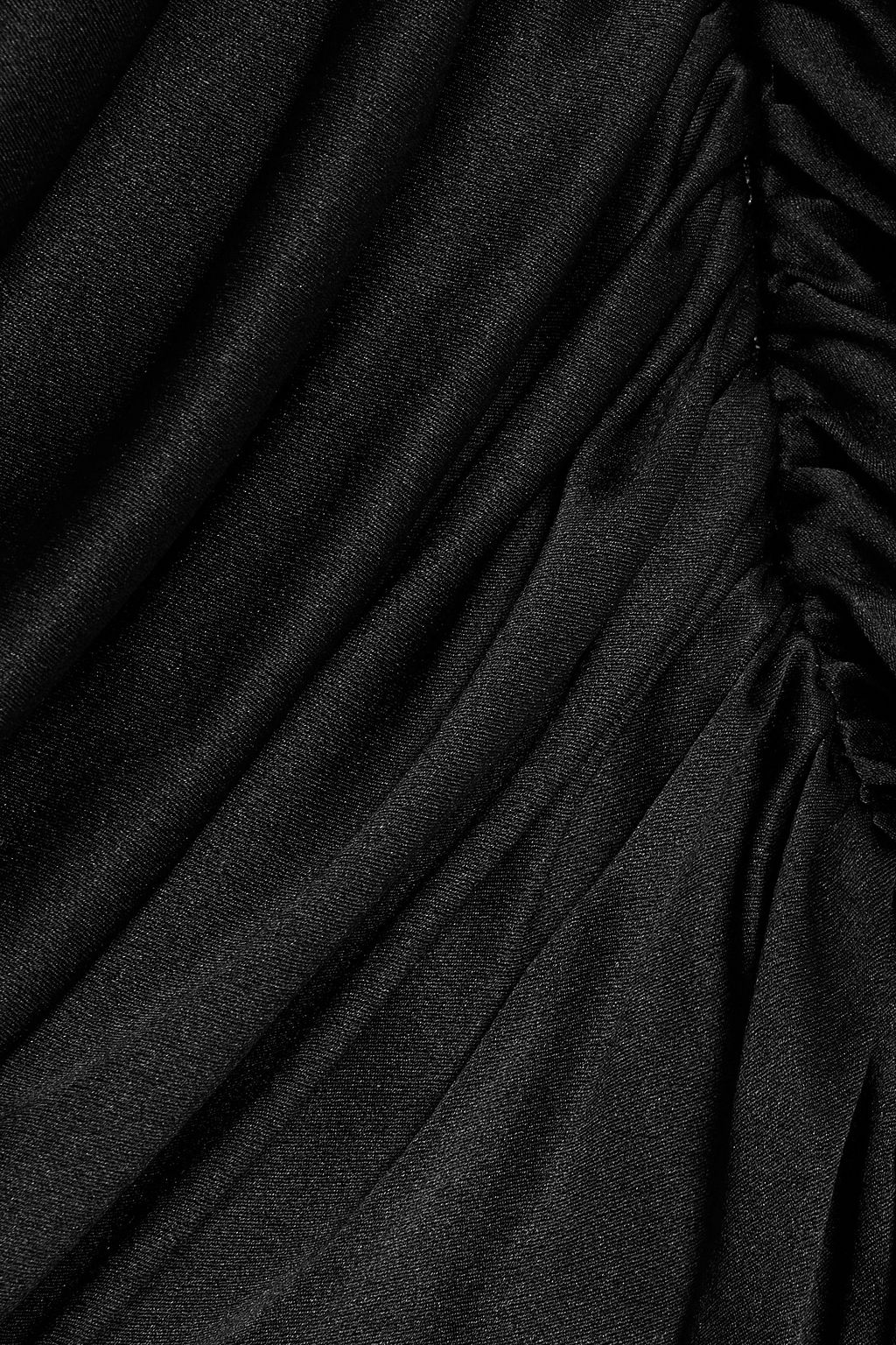 THE SEI One-shoulder draped silk-satin mini dress