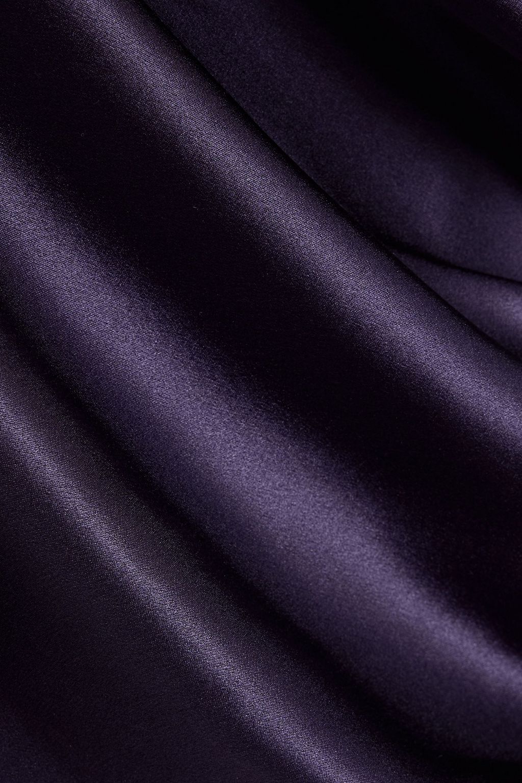 THE SEI Cutout ruched silk-satin mini dress