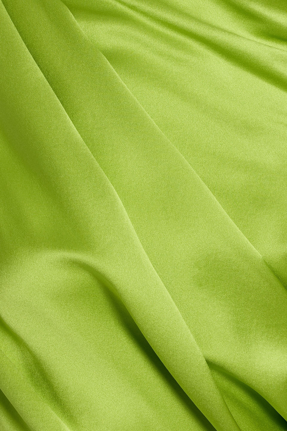 The Sei One-sleeve Cutout Silk-satin Gown In Green