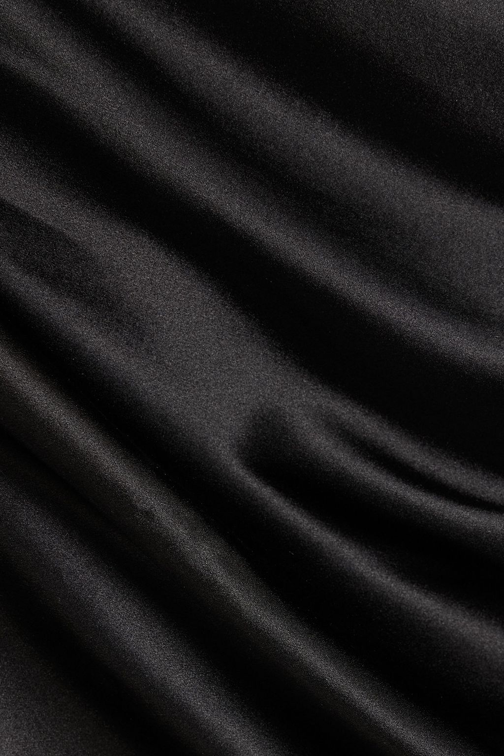 THE SEI Cutout ruched silk-satin mini dress