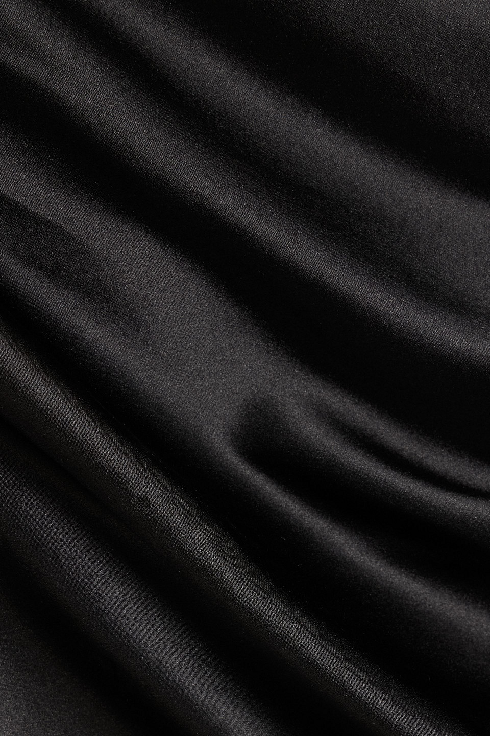 The Sei Cutout Ruched Silk-satin Mini Dress In Black