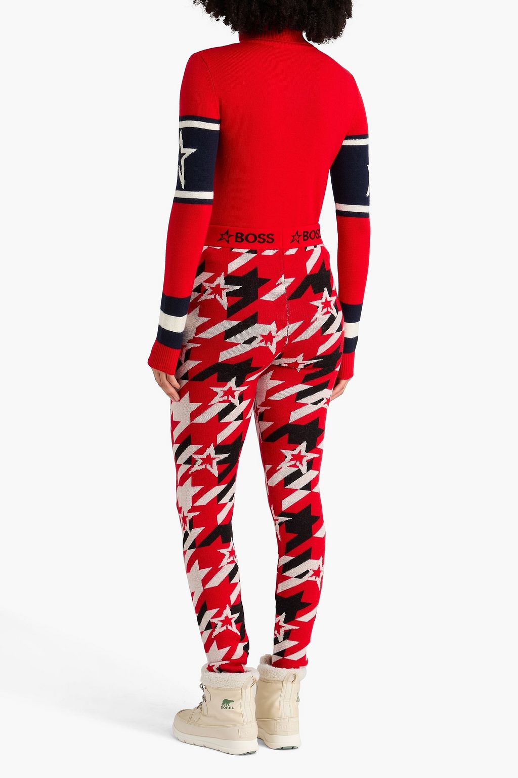 BOSS X PERFECT MOMENT Aster intarsia merino wool base layer