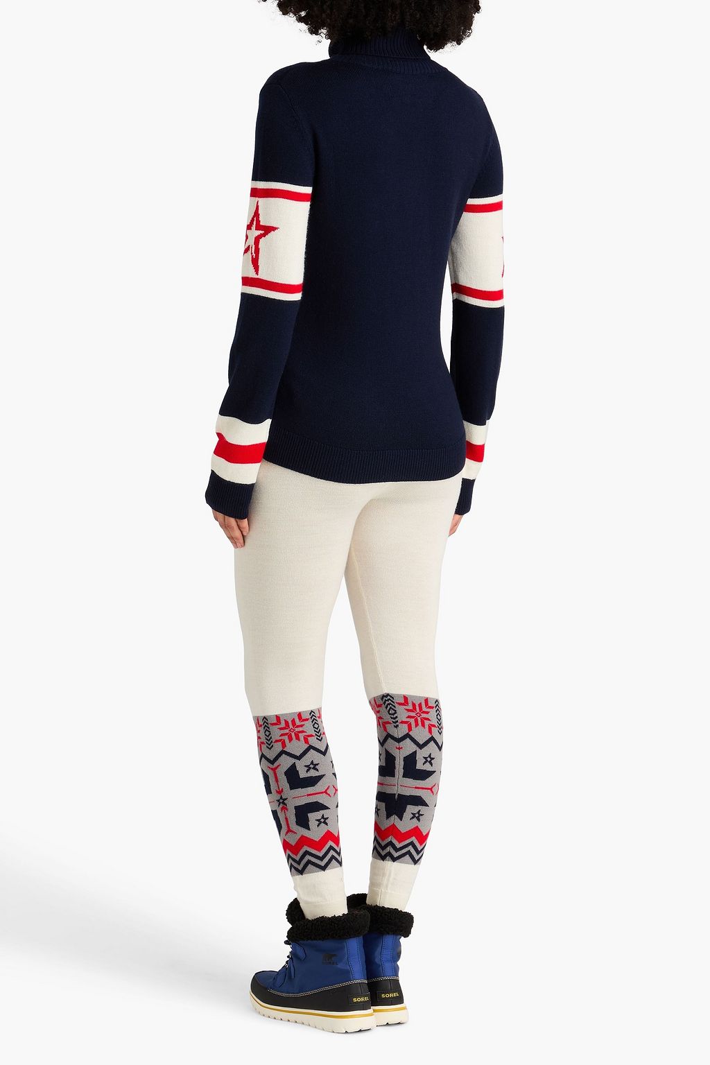 PERFECT MOMENT Schild intarsia merino wool turtleneck sweater