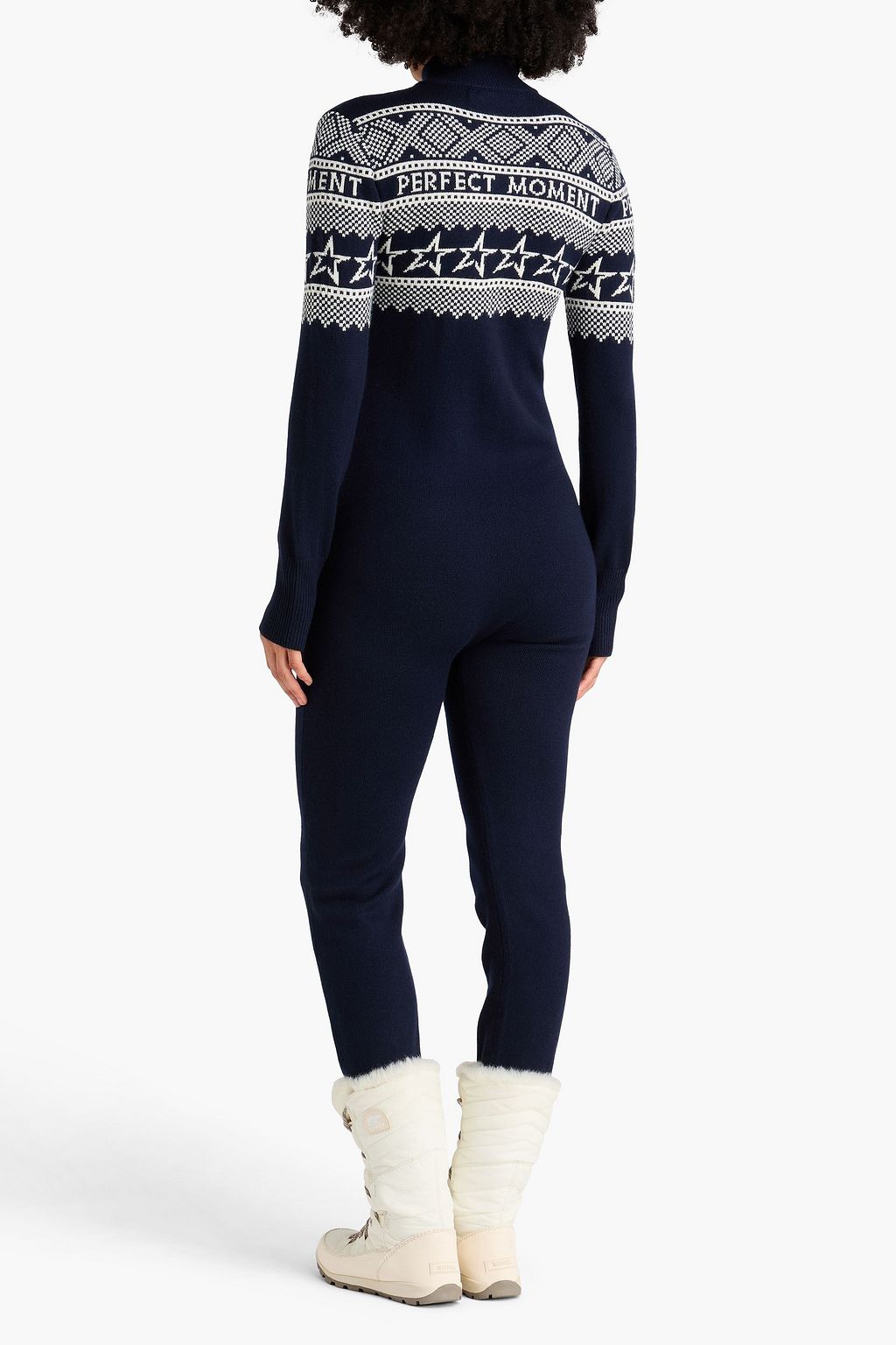 PERFECT MOMENT جمبسوت Holiday قصيرة من صوف الميرينو بحبكة Fair Isle