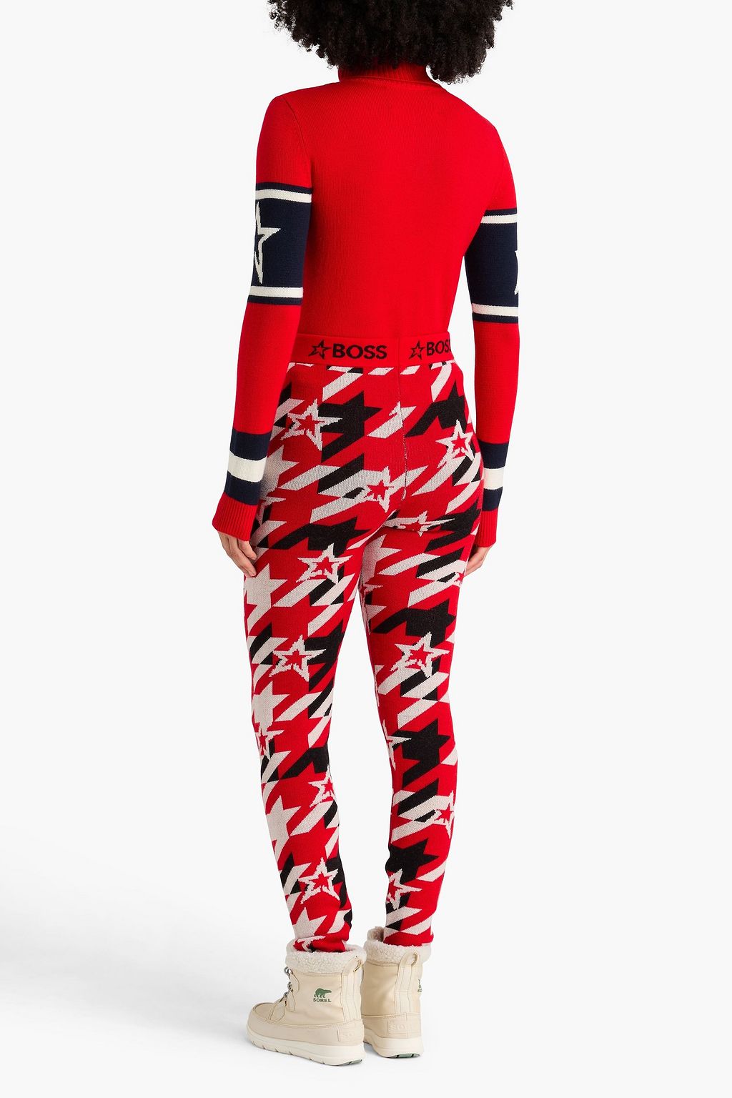 PERFECT MOMENT Schild intarsia merino wool turtleneck sweater