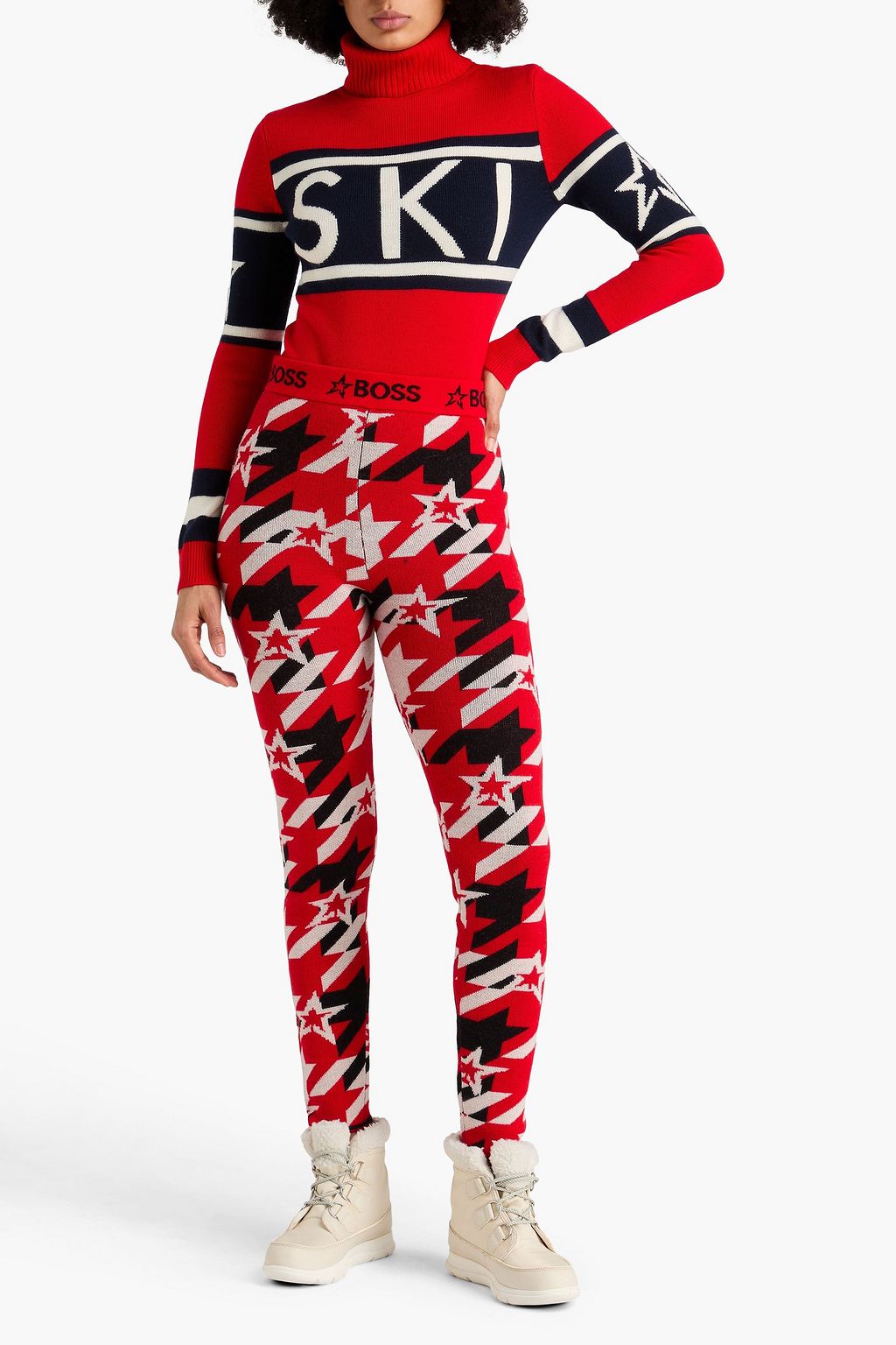 PERFECT MOMENT Schild intarsia merino wool turtleneck sweater