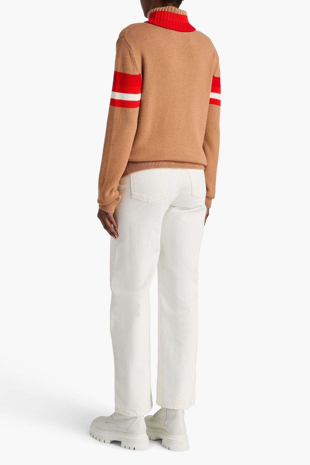 PERFECT MOMENT Alpine intarsia merino wool turtleneck sweater