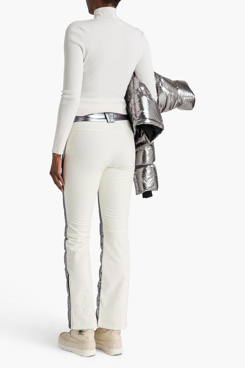 PERFECT MOMENT بنطال تزلج "تاليا" من قماش عازل مبطن وبلون معدني