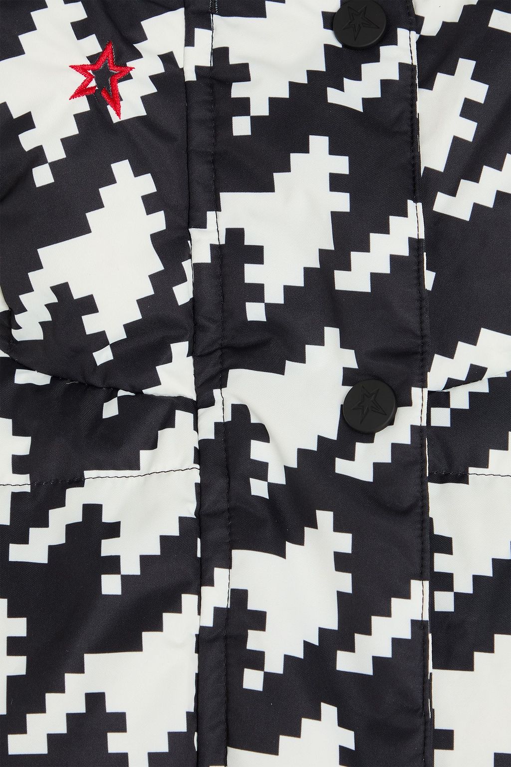 PERFECT MOMENT Houndstooth belted down ski jacket