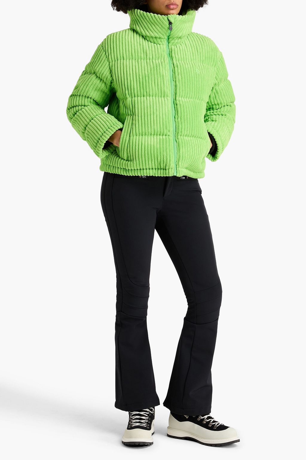 PERFECT MOMENT جاكيت تزلج محشو بالزغب من المخمل المضلّع