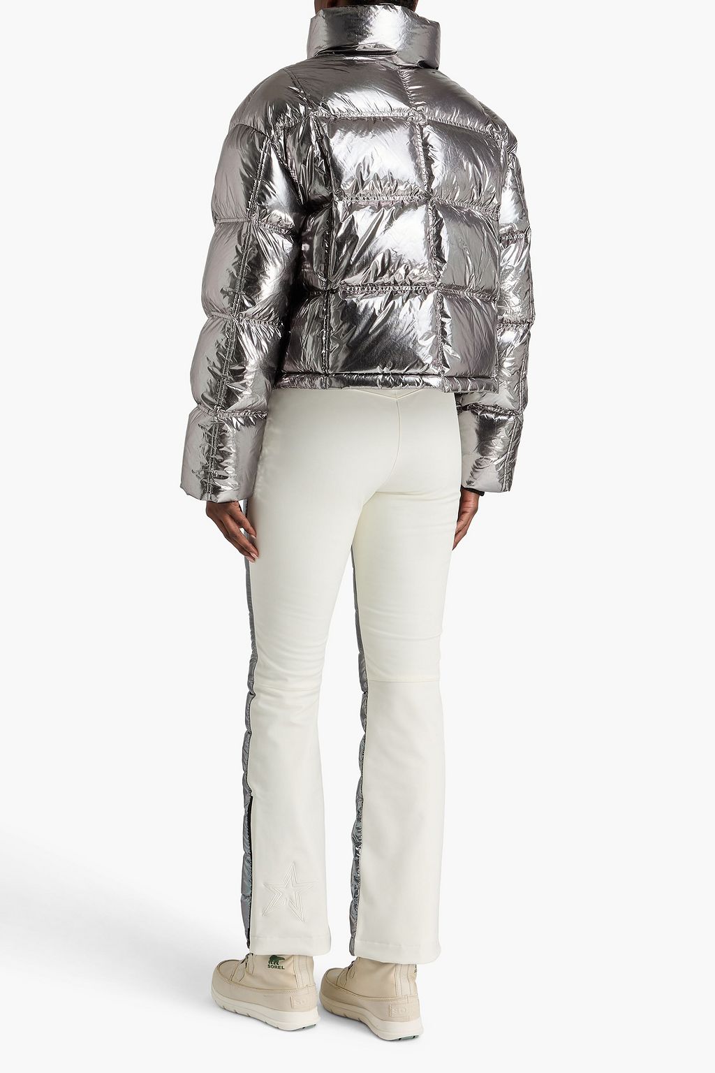 PERFECT MOMENT Nevada metallic quilted down ski jacket