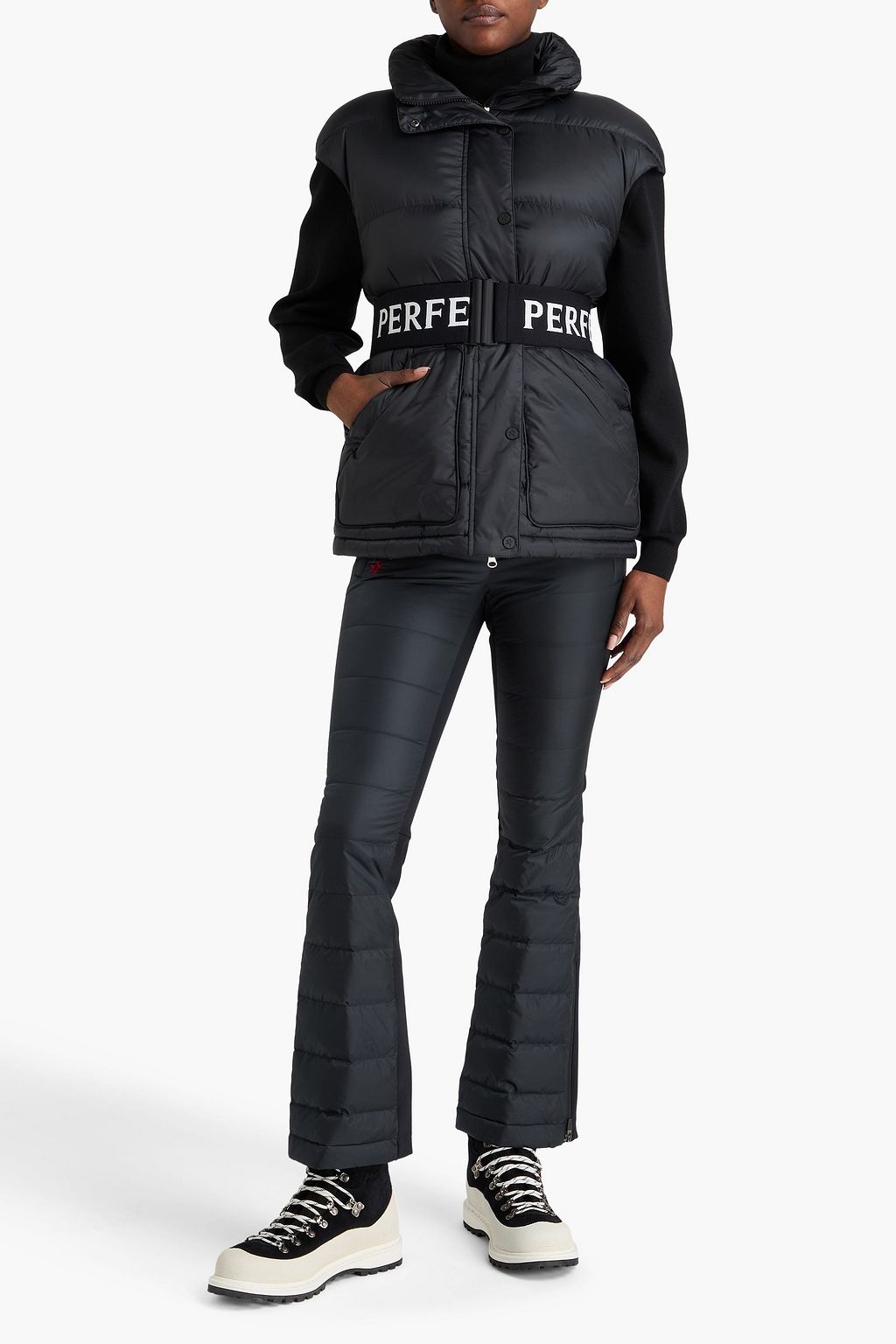 PERFECT MOMENT Weste aus gestepptem Shell mit Gürtel