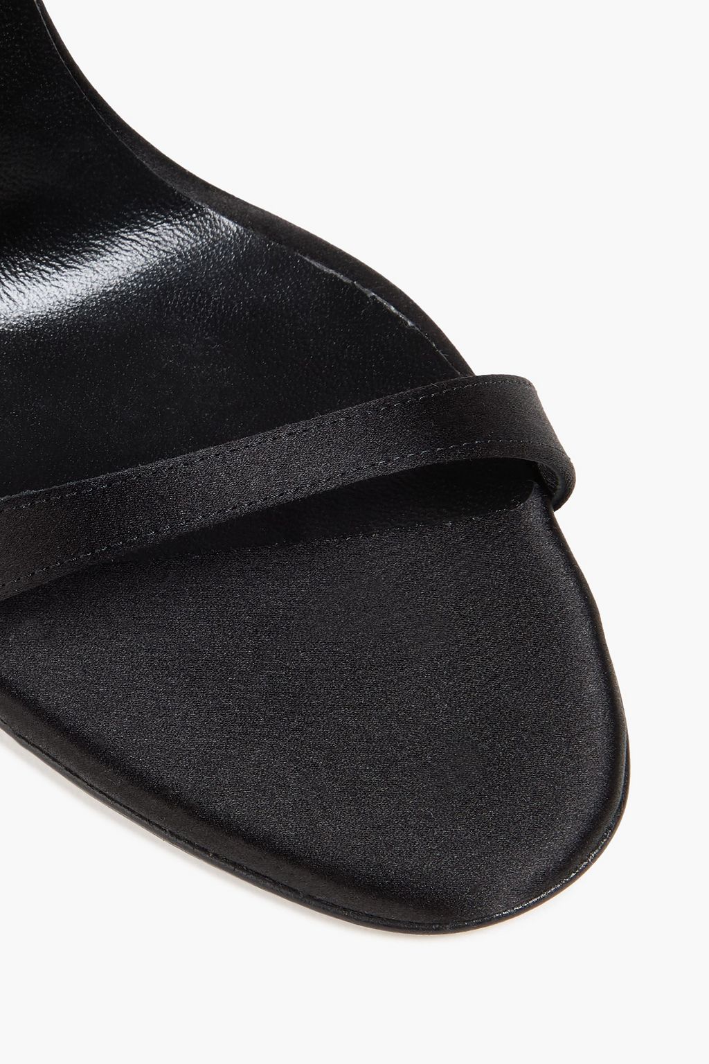 MAGDA BUTRYM Floral-appliquéd satin sandals