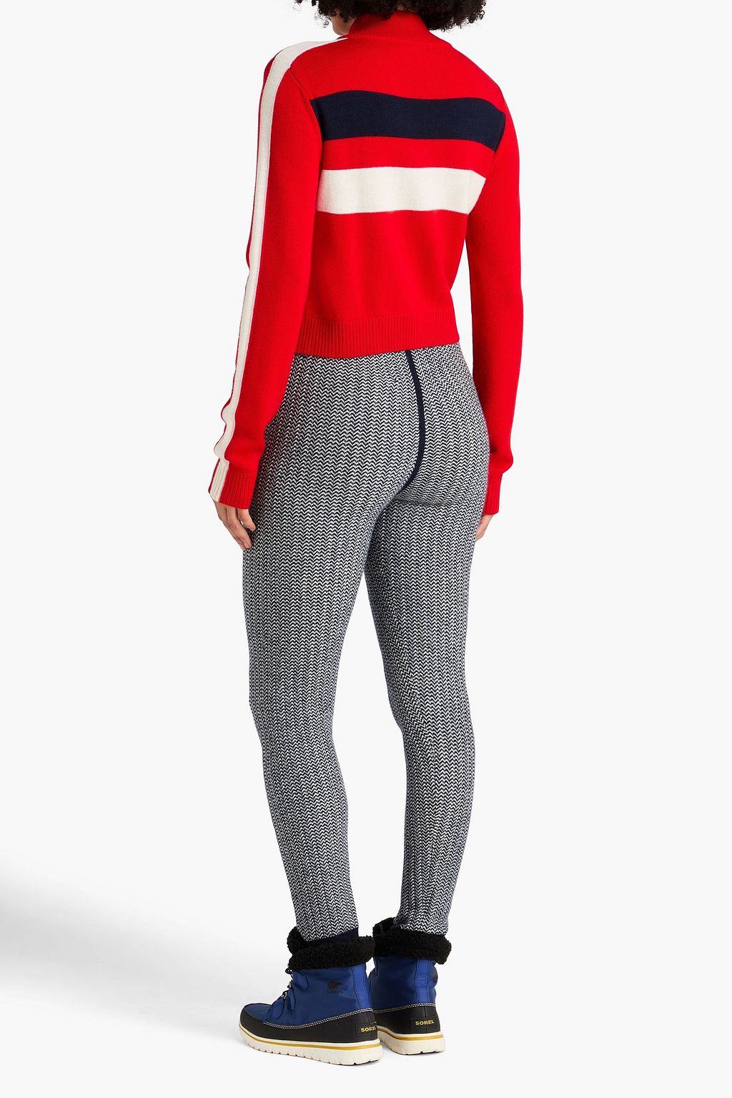 PERFECT MOMENT قطعة أساسية من مزيج الصوف بنقشة هيرنج بون