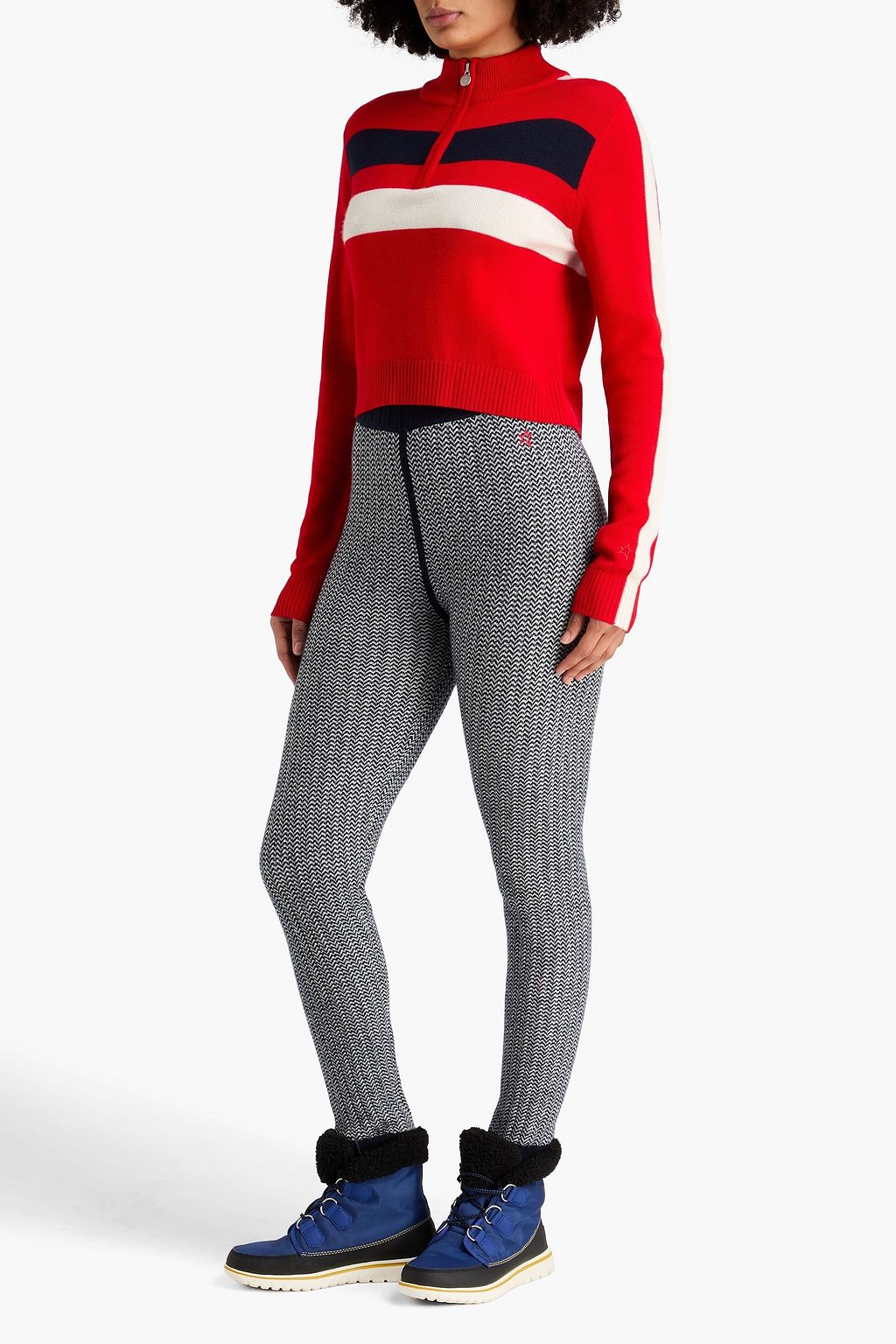 PERFECT MOMENT قطعة أساسية من مزيج الصوف بنقشة هيرنج بون