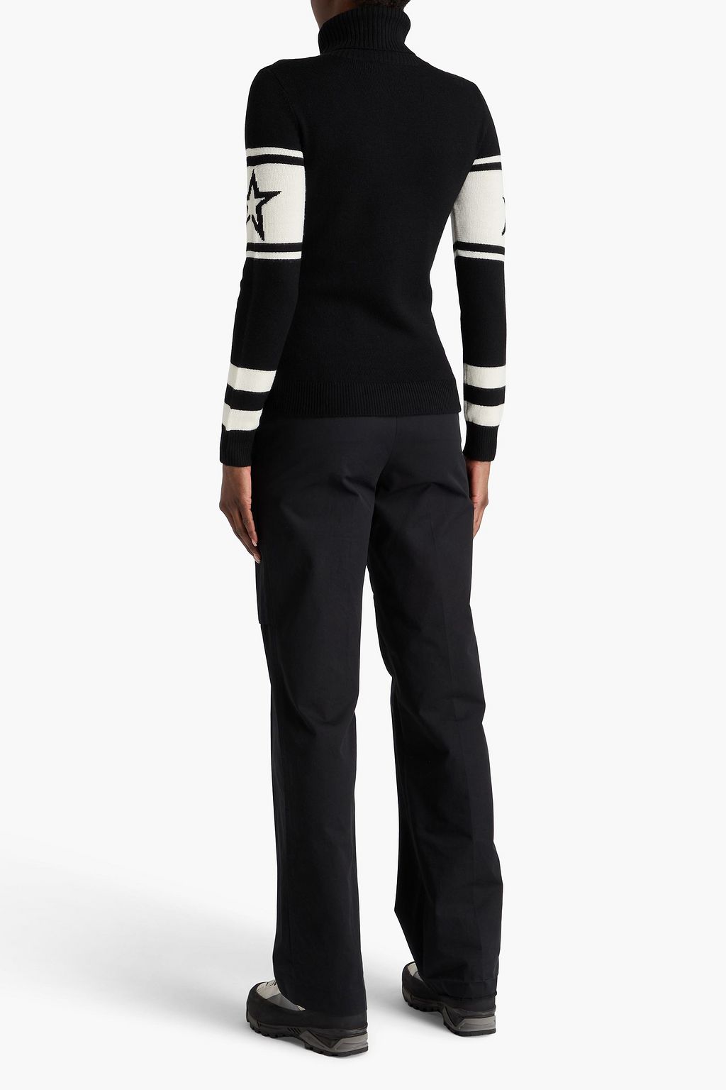 PERFECT MOMENT Schild intarsia merino wool turtleneck sweater