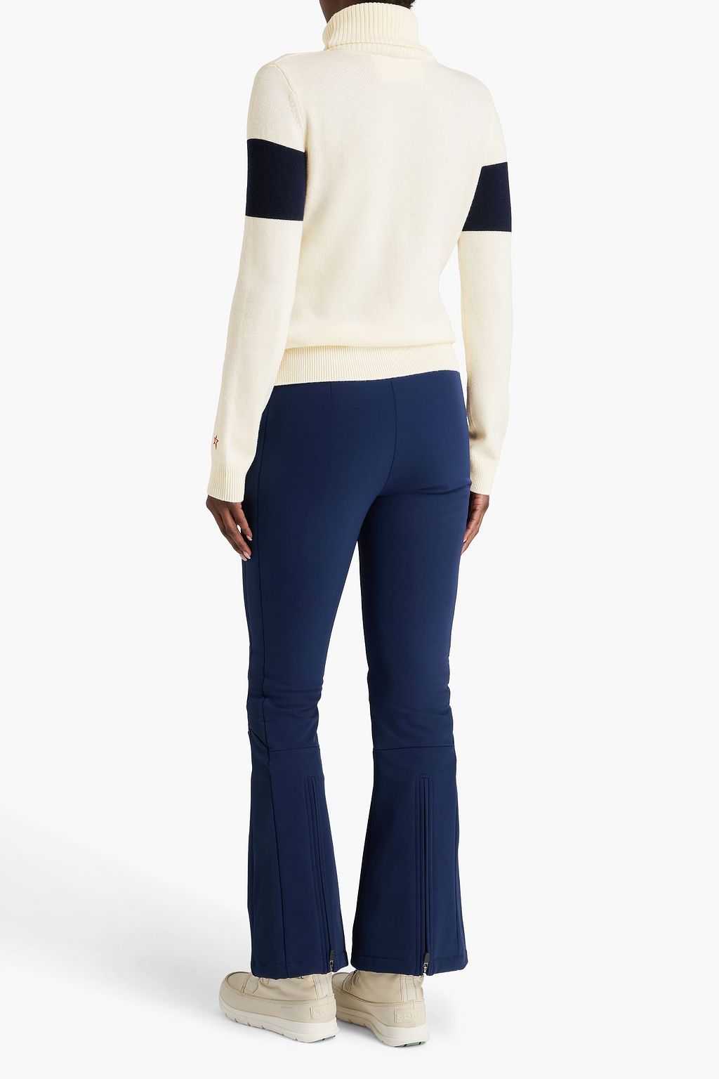 PERFECT MOMENT Intarsia merino wool turtleneck sweater