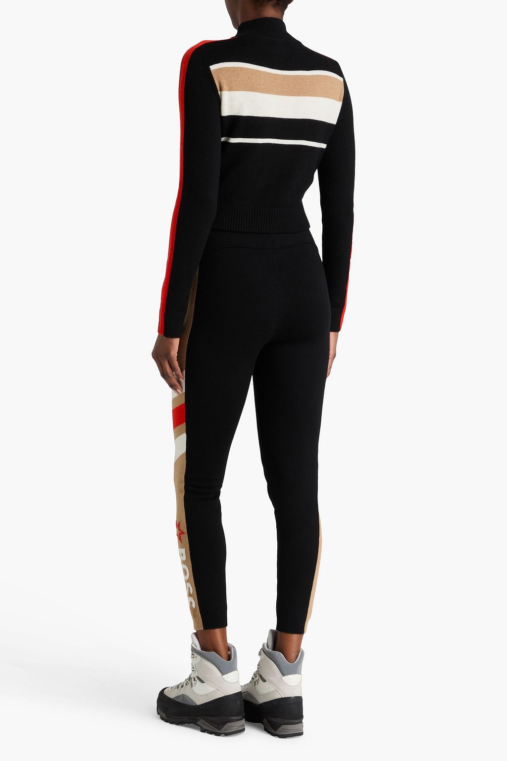 BOSS X PERFECT MOMENT Baselayer „Mania“ aus einer Merinowollmischung mit Intarsienmuster