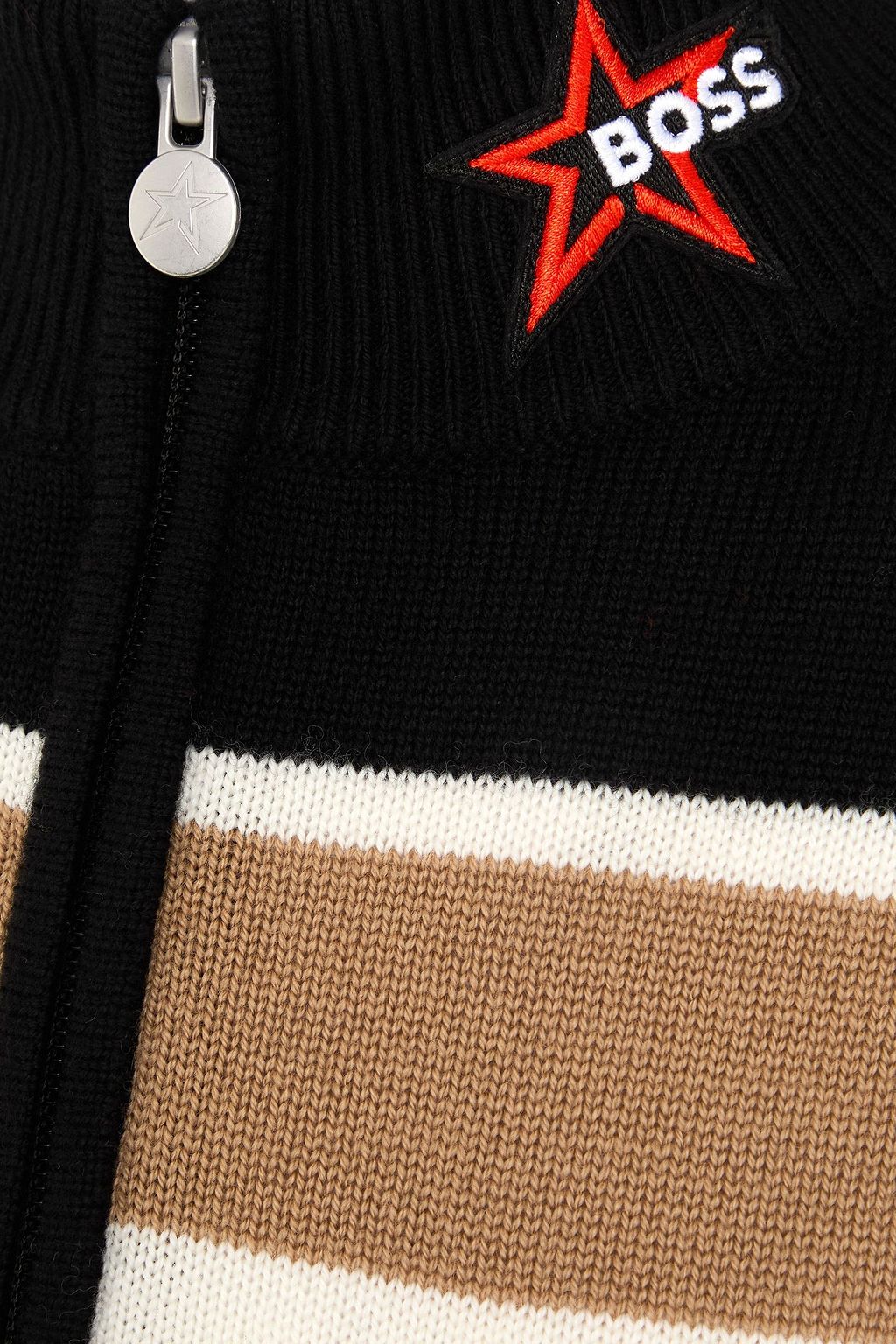 BOSS X PERFECT MOMENT Mania intarsia merino wool mock-neck sweater
