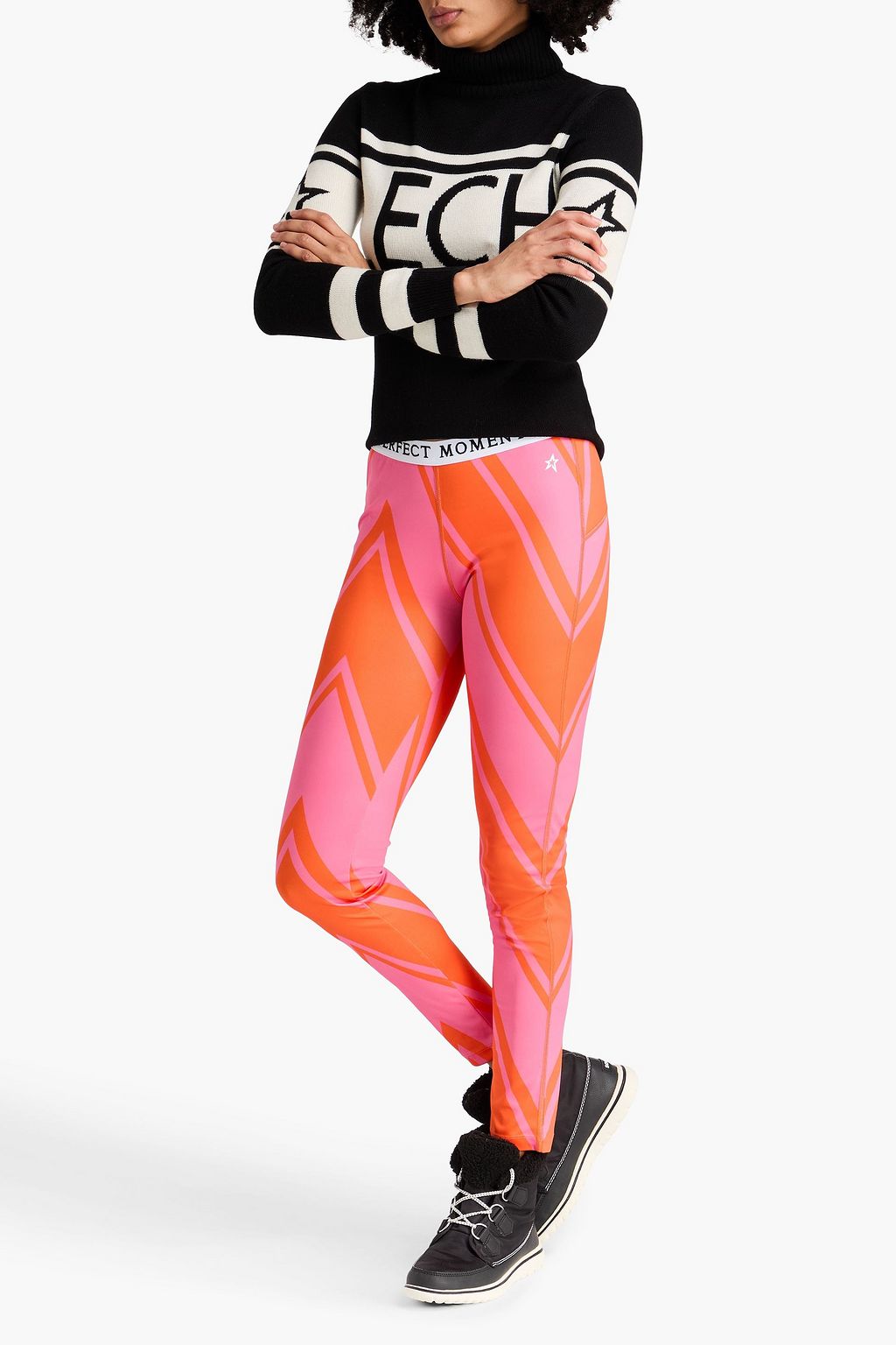 PERFECT MOMENT Printed ripstop leggings