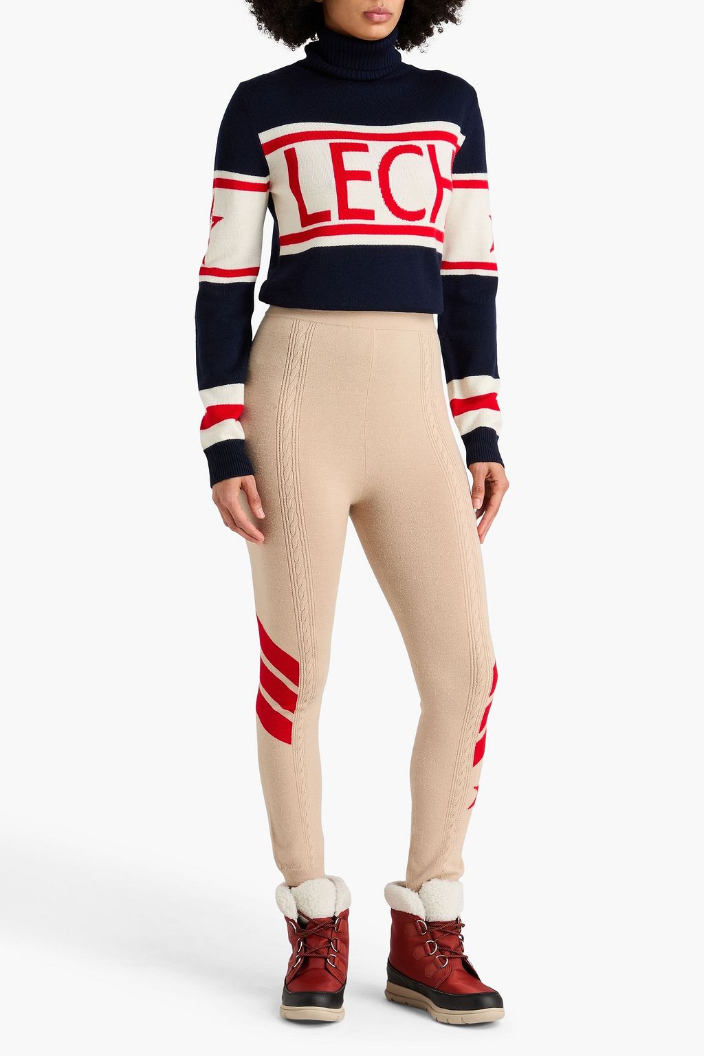 PERFECT MOMENT Schild intarsia merino wool turtleneck sweater