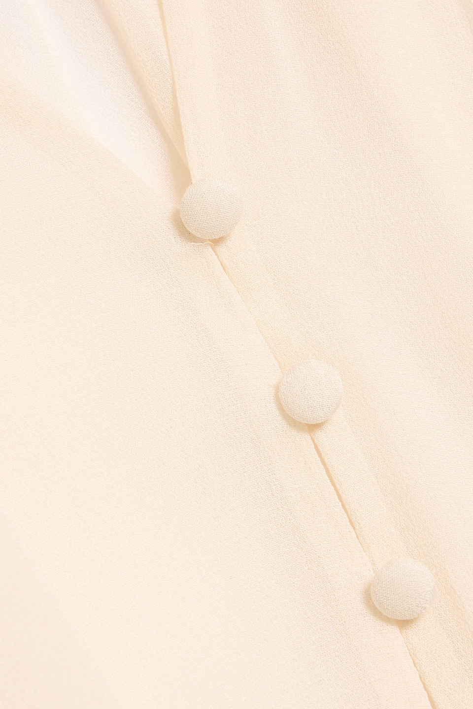 Alice And Olivia Josephine Ruffled Chiffon Blouse In Neutral