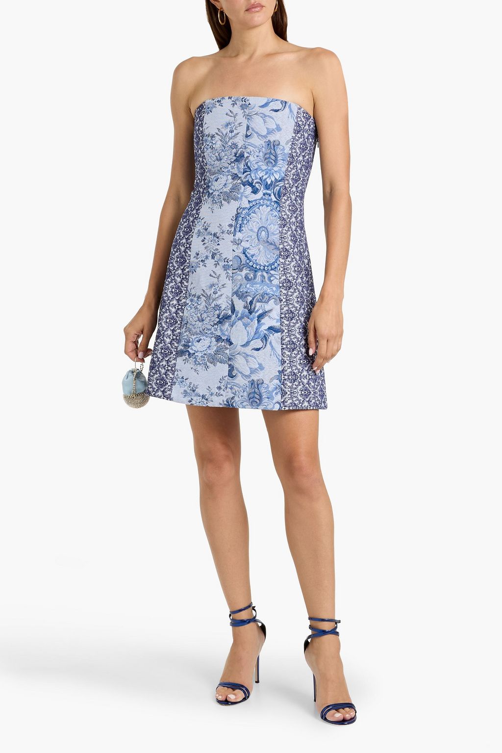 ALICE + OLIVIA Violet strapless jacquard mini dress