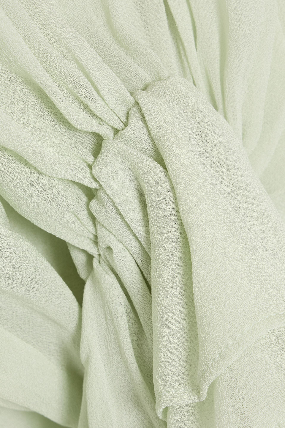 Alice And Olivia Josephine Ruffled Chiffon Blouse In Neutral