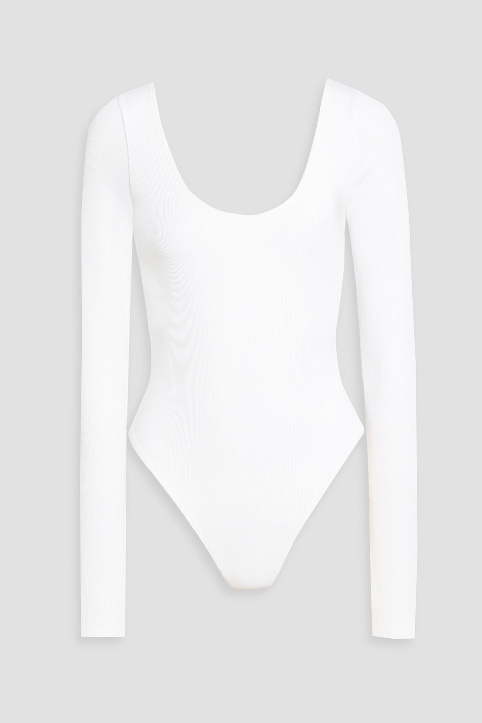 Alice And Olivia Rhys Stretch-jersey Bodysuit In White