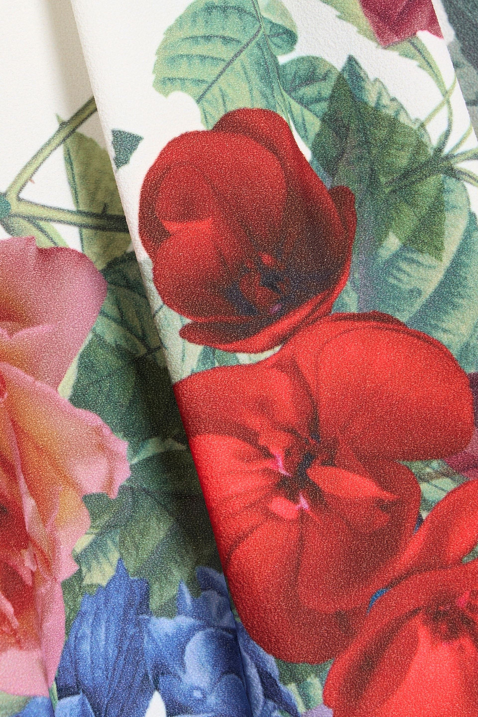 Alice And Olivia Ella Floral-print Crepe Mini Skirt In White