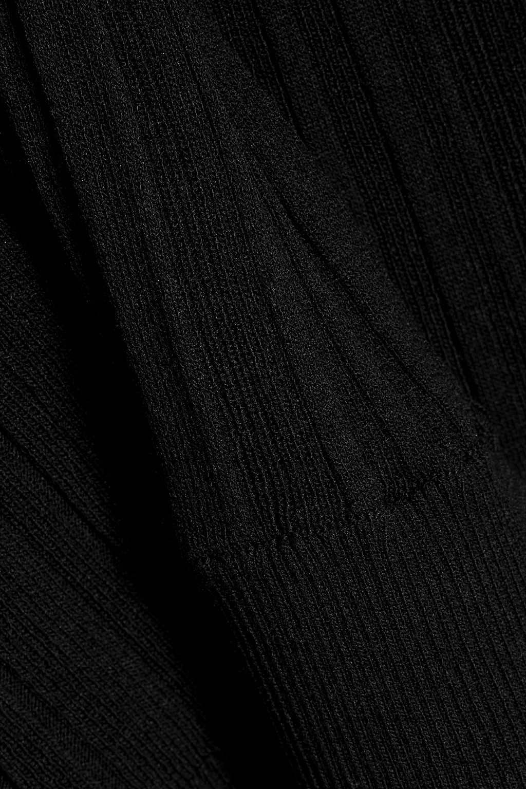 GANNI Tie-front ribbed-knit cardigan