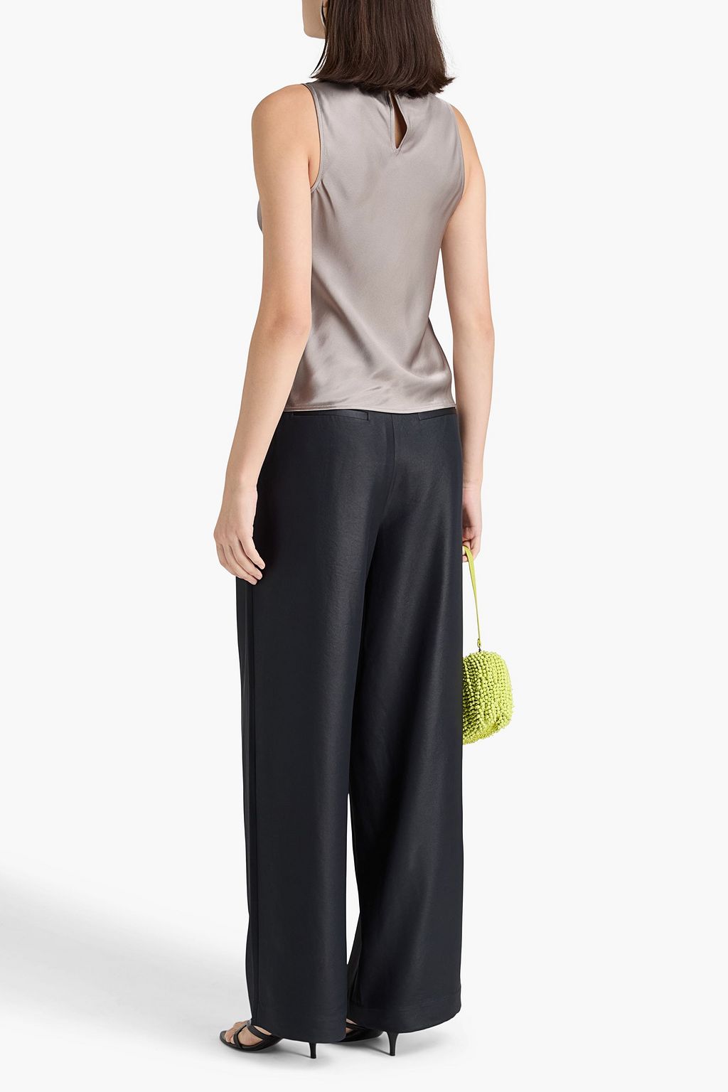 STAUD Gesture draped satin top